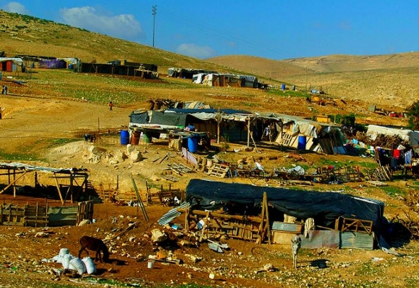 Unrecognised Bedouin village, lacking infrastructure and basic conditions of life.