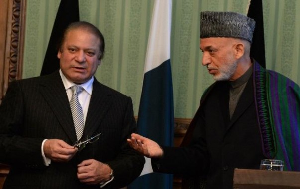 Nawaz Sharif and Hamid Karzai